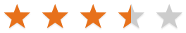 3.9 star average rating on Google